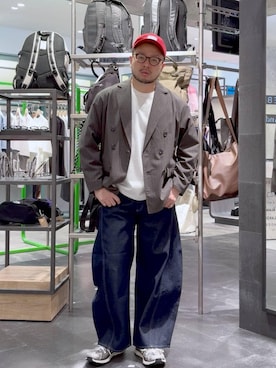 「RAGEBLUE（レイジブルー）のアイテム（テーラードジャケット）」を使った、じゃぱあきさん（メンズ・173cm）の春コーディネート