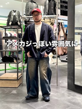 「RAGEBLUE（レイジブルー）のアイテム（テーラードジャケット）」を使った、じゃぱあきさん（メンズ・173cm）の春コーディネート