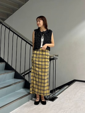 「アイテム（バレエシューズ）」を使った、ゆいさん（レディース・166cm）の夏コーディネート