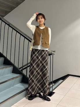 「アイテム（その他アウター）」を使った、ゆいさん（レディース・166cm）の秋コーディネート