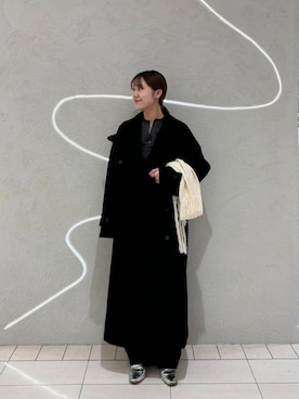 「アイテム（ステンカラーコート）」を使った、ひらのさん（レディース・166cm）の秋コーディネート