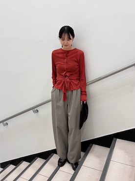 「KBF（ケイビーエフ）のアイテム（パンツ）」を使った、ひらのさん（レディース・167cm）の春コーディネート