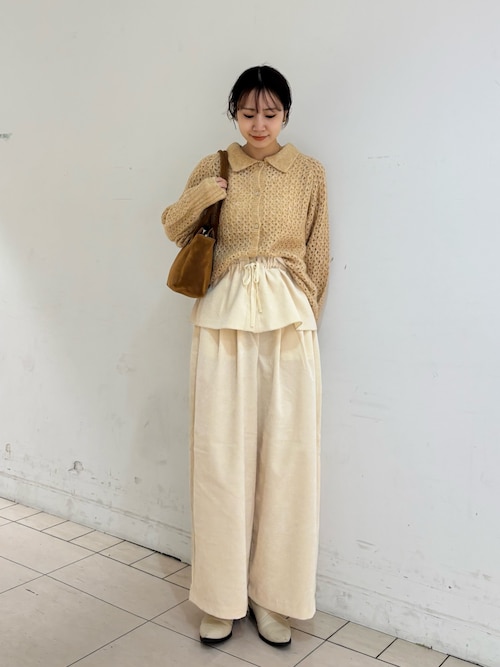 wrinkle velor wide pants