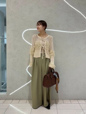 「KBF（ケイビーエフ）のWIDEワイドパンツ（その他パンツ）」を使った、ひらのさん（レディース・166cm）の冬コーディネート