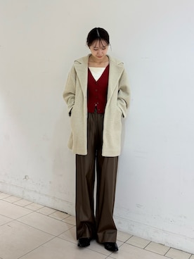 「クリスマス」｜「アイテム（その他アウター）」を使った、ひらのさん（レディース・167cm）の秋コーディネート