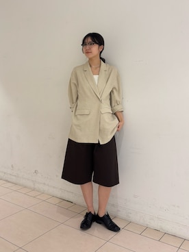 「KBF（ケイビーエフ）のアイテム（ジャケット/アウター）」を使った、ひらのさん（レディース・167cm）の春コーディネート