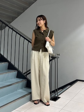 「イエベ」｜「アイテム（サンダル）」を使った、ゆいさん（レディース・166cm）の夏コーディネート