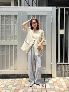 「KBF（ケイビーエフ）のアイテム（ジャケット/アウター）」を使った、ゆいさん（レディース・166cm）の夏コーディネート