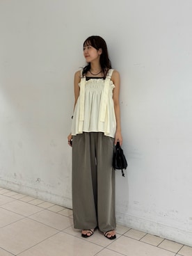 「KBF（ケイビーエフ）のアイテム（パンツ）」を使った、ひらのさん（レディース・167cm）の夏コーディネート