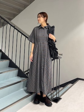 「イエベ」｜「アイテム（ワンピース/ドレス）」を使った、ゆいさん（レディース・166cm）の夏コーディネート
