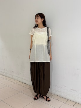 「KBF（ケイビーエフ）のアイテム」を使った、ひらのさん（レディース・167cm）の夏コーディネート