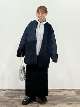 「coen（コーエン）のアイテム（ジャケット/アウター）」を使った、sakieさん（レディース・147cm）の秋コーディネート