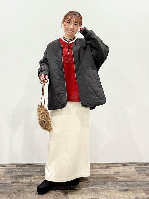 1回着 coel コエル レース切り替えブルゾン38定価36,300円ドラマ着用 エアーブルゾン/ウィンタースペック/MA-1/ブラック | Factelier