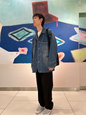 「アイテム（デニムジャケット）」を使った、yusakuさん（メンズ・170cm）の夏コーディネート