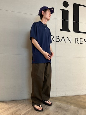「URBAN RESEARCH（アーバンリサーチ）のアイテム（サンダル）」を使った、yusakuさん（メンズ・170cm）の春コーディネート