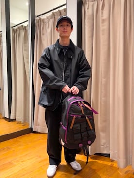 「アイテム（ナイロンジャケット）」を使った、yusakuさん（メンズ・170cm）の冬コーディネート