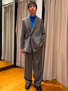 「アイテム（セットアップ）」を使った、yusakuさん（メンズ・170cm）の冬コーディネート