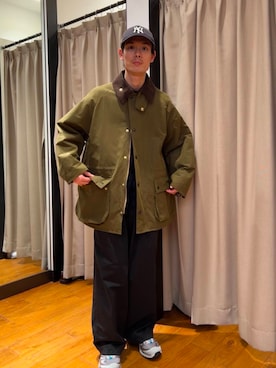 「Barbour（バブアー）のアイテム（その他アウター）」を使った、yusakuさん（メンズ・170cm）の冬コーディネート