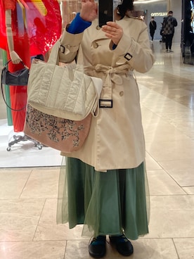 「Chika Kisada（チカ キサダ）のアイテム」を使った、円さん（レディース・149cm）の春コーディネート