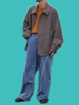 「stein（シュタイン）のアイテム（ブルゾン）」を使った、龍さん（メンズ・172cm）の春コーディネート