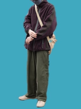 「Needles（ニードルス）のアイテム（ブルゾン）」を使った、龍さん（メンズ・172cm）の春コーディネート