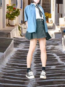 【大人のリラクシーコーデ♪】CHANEL ミニスカート デニム 1695217494_215.jpg