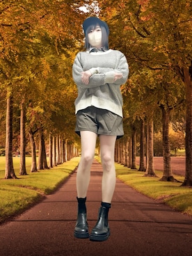 「no brand（ノーブランド）のアイテム（その他パンツ）」を使った、さくら🌸さん（レディース・168cm）の冬コーディネート