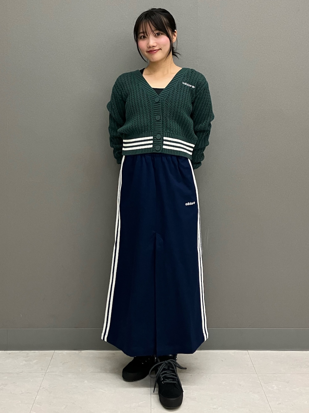 コットンツイル ミディスカート / アディダスオリジナルス