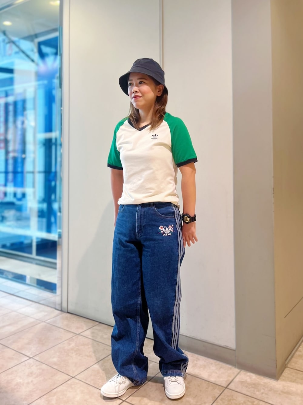 アディダスオリジナルス adidas Originals デニムパンツ アディカラー デニム Adilenium パンツ DENIM WIDE PANT