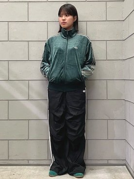 「アイテム（ジャージ）」を使った、SAさん（レディース・160cm）の秋コーディネート