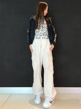 「アイテム（ジャージ）」を使った、IRさん（レディース・150cm）の夏コーディネート