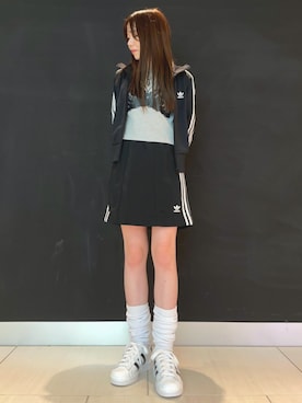 「アディダスオリジナルス」｜「アイテム（ジャージ）」を使った、IRさん（レディース・150cm）の夏コーディネート