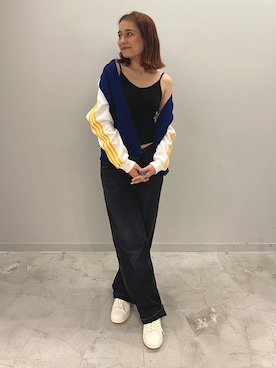 「アディダスコーデ」｜「アイテム（ナイロンジャケット）」を使った、カディさん（レディース・163cm）の夏コーディネート