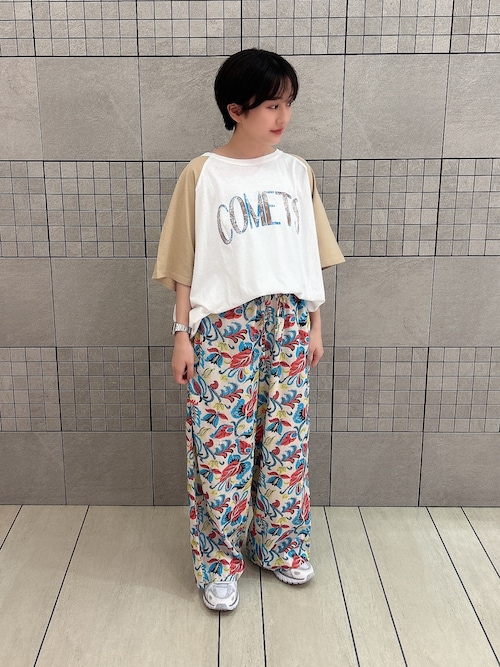 21/-OE天竺汗染み防止加工ラグランTシャツ