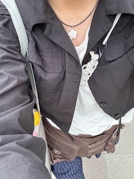 「common gull products.（コモンガルプロダクツ）のアイテム（Tシャツ/カットソー、ホワイト系）」を使った、maomaoさん（レディース・161cm）の春コーディネート