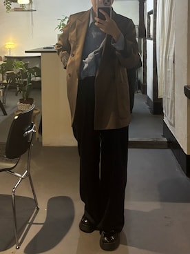 「アイテム（テーラードジャケット）」を使った、maomaoさん（レディース・161cm）の秋コーディネート