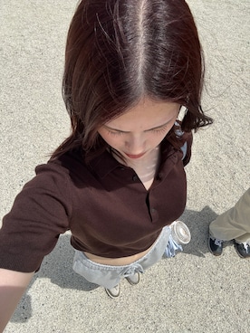 「アイテム（ポロシャツ）」を使った、lunaさん（レディース・166cm）の秋コーディネート