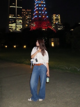 「GAP（ギャップ）のアイテム（デニムパンツ）」を使った、lunaさん（レディース・166cm）の秋コーディネート