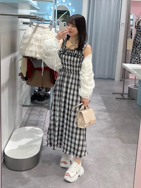「OLIVE des OLIVE（オリーブデオリーブ）のアイテム」を使った、ひなさん（骨格ウェーブ・レディース・163cm）の夏コーディネート