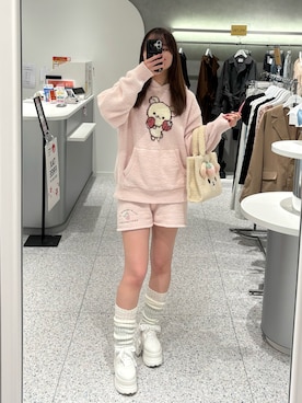 「アイテム（ルームウェア/パジャマ）」を使った、ひなさん（レディース・163cm）の秋コーディネート