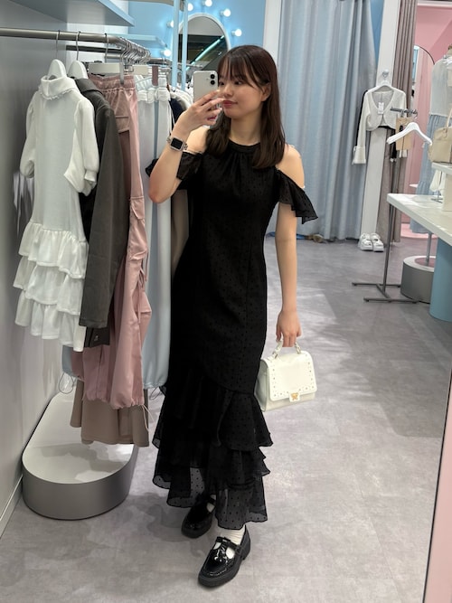 メロウアメスリロングワンピ OLIVE des ワンピース 「インフルエンサー企画」メロウアメスリ