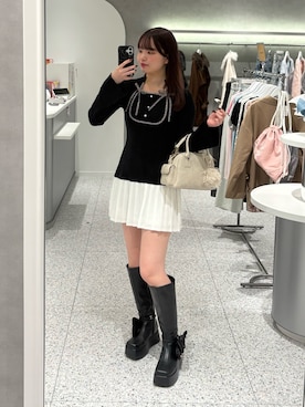 「アイテム（ワンピース）」を使った、ひなさん（レディース・163cm）の秋コーディネート