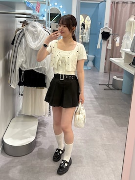 「ミニスカート」｜ひなさん（骨格ウェーブ・レディース・163cm）の夏コーディネート