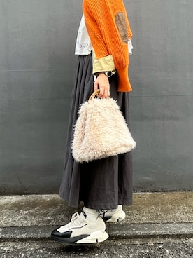 「アイテム（ベスト）」を使った、n m kさん（レディース・158cm）の秋コーディネート