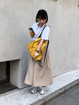 「グラミチ」｜「アイテム（PC・スマホグッズ/家電）」を使った、n m kさん（レディース・158cm）の春コーディネート