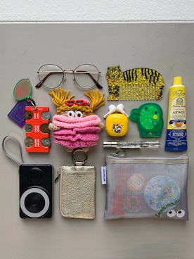 「アイテム（ビューティーグッズ）」を使った、n m kさん（レディース・158cm）の冬コーディネート