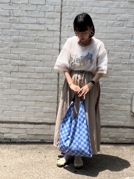 「KIVISDOU（キビスドウ）のアイテム」を使った、n m kさん（レディース・158cm）の夏コーディネート