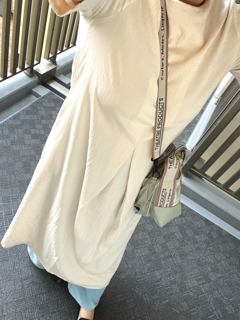 「r.のアイテム（ワンピース/ドレス、ホワイト系）」を使った、mok0108さん（レディース・161cm）の春コーディネートの1枚目の写真