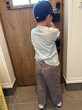 「CHUMS（チャムス）のアイテム（帽子）」を使った、bmoonmさん（キッズ・120cm）の春コーディネート
