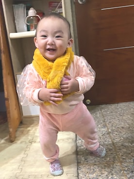 「無（ム）のアイテム」を使った、Lesleyさん（キッズ・80cm）の冬コーディネート